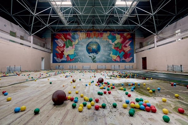 Soviet Sports hall Russia by Rebecca Bathory in Soviet Ghosts 