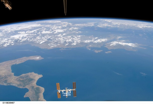 Space Station Over the Ionian Sea  x 