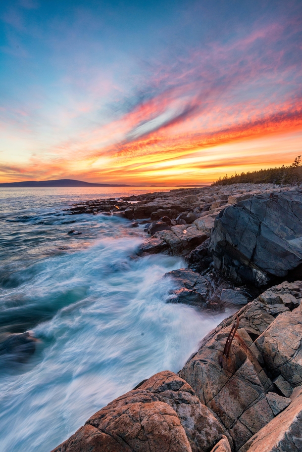 Spectacular Sunset over Acadia NP Maine 