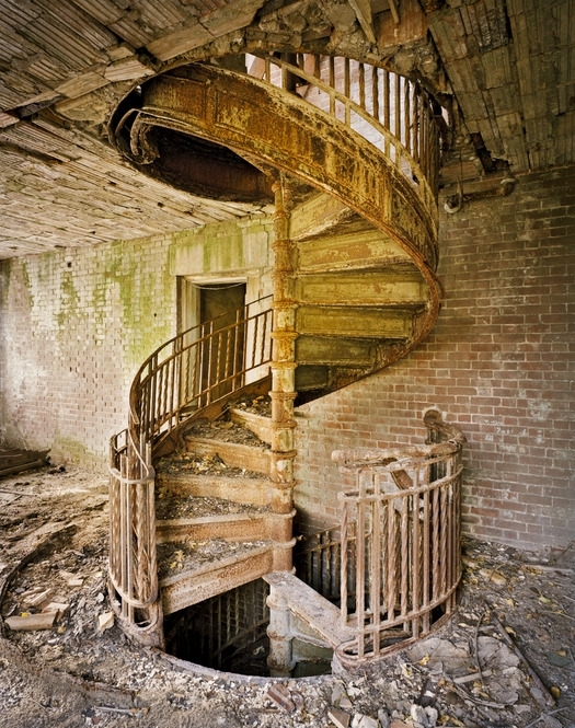 Spiral staircase North Brother Island NY 