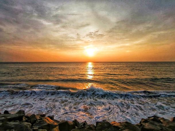 Sri lankap coastal line sunset OC 
