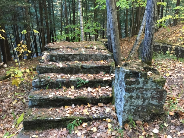Stairs to old house that burned down back in the s Album in comments 