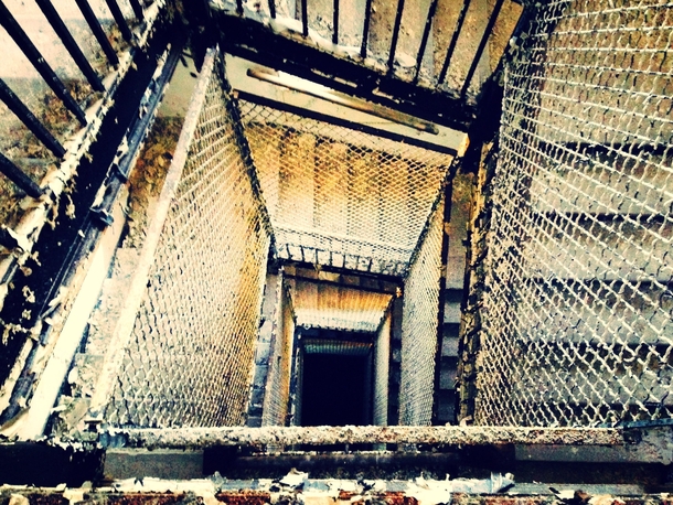 Stairwell in an abandoned sanitarium in CT