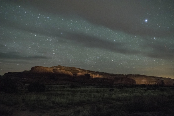 Starry night outside Canyonlands Utah 
