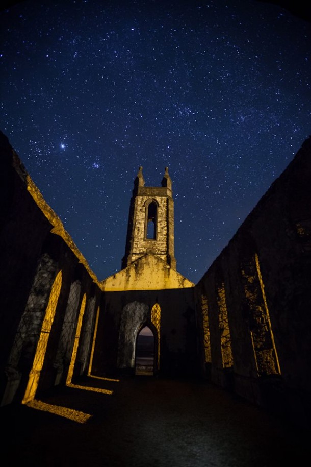 Stars Above Dunlewey Church Donegal Ireland 