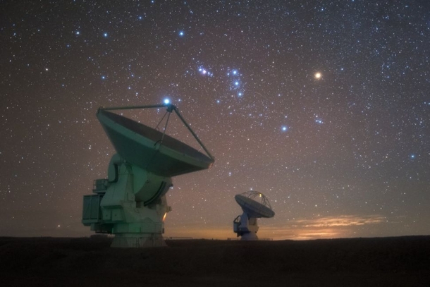 Stars of Orion twinkle over ALMA 