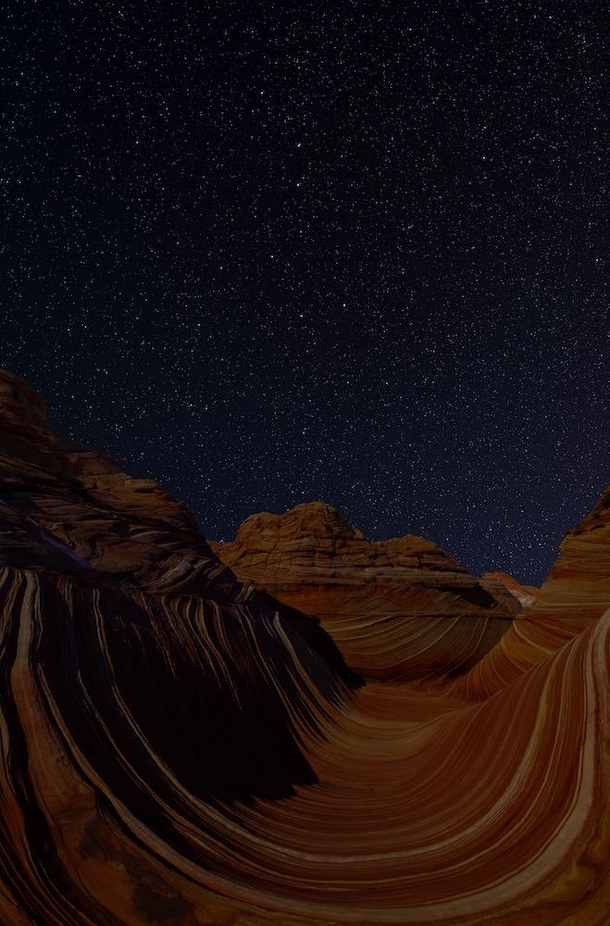 Stars over The Wave Coyote Buttes North Arizona USA  OC   X   IG thelightexplorer