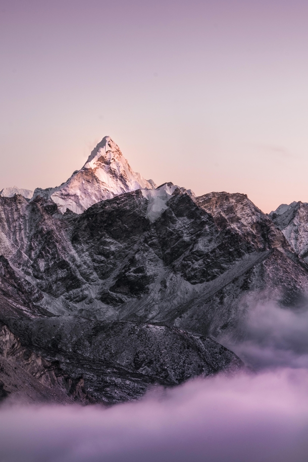 Stayed up above  feet at -C to take this Sunset at Ama Dablam in the Himalayan Khumbu Region - Nepal 