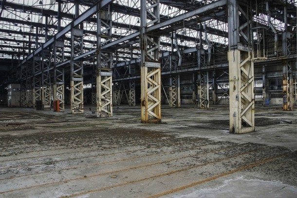 Steel Shop interior Hunters Point Shipyard San Francisco 