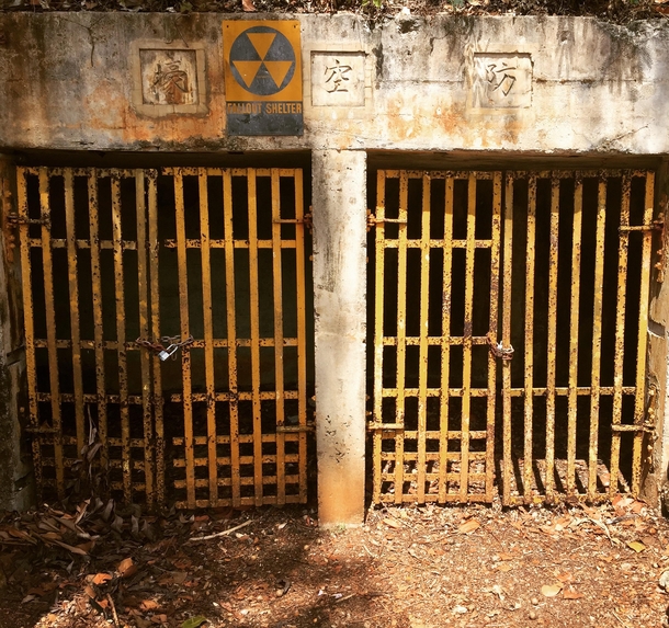 Storage tunnels built by the Japanese using forced labor during the occupation of Guam Later converted to a fallout shelter during the Cold War Hagatna Guam