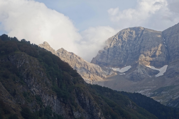 Storm clouds rolling in over the French Pyrenees near Gavarnie 