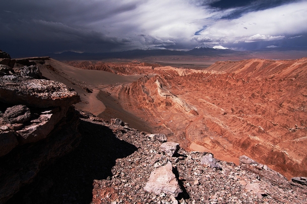 Storm coming in Atacama desert Chili 