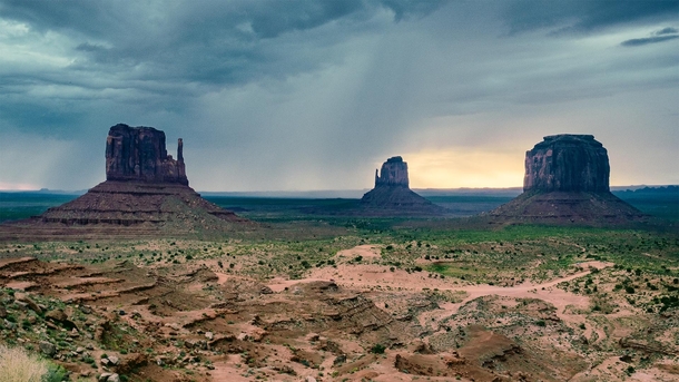 Stormy Dawn in Monument Valley Navajo Tribal Park USA 