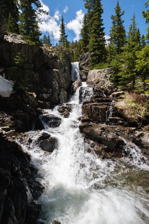 Stumbled upon this perfect waterfall off trail in Breckenridge CO 