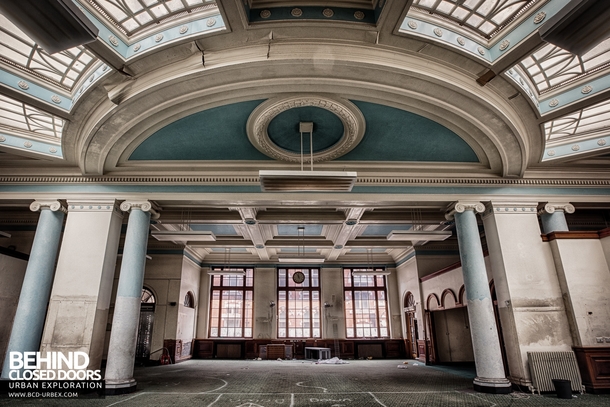 Stunning ceiling inside an abandoned post office in the UK 