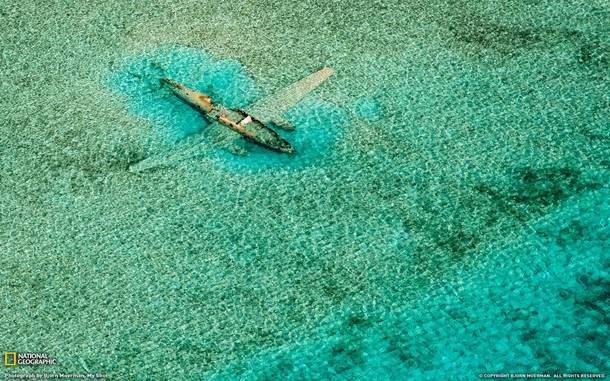 submerged drug running plane Bahamas 