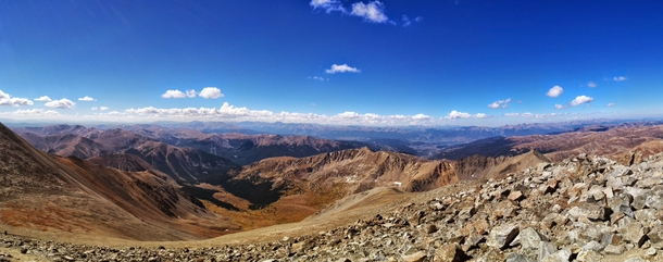Summit of Grays Peak Colorado looking West 