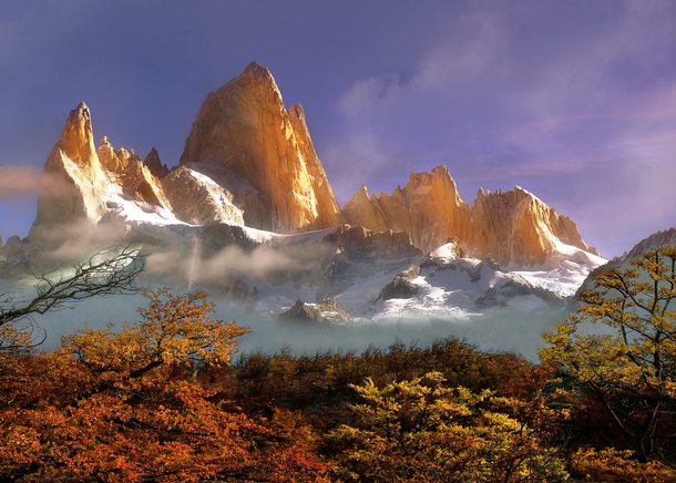 Sun Salutation Mt Fitz Roy El Chalten Patagonia Photo by Sapna Reddy Photography 