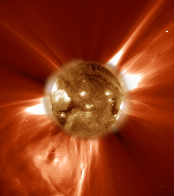 Sun Storm A Coronal Mass Ejection Captured by SOHO 
