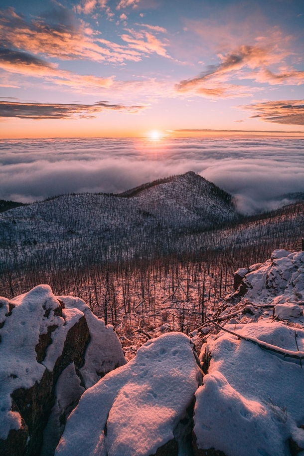 Sunrise above the Clouds in Colorado Springs USA  IGrobhoffimagery