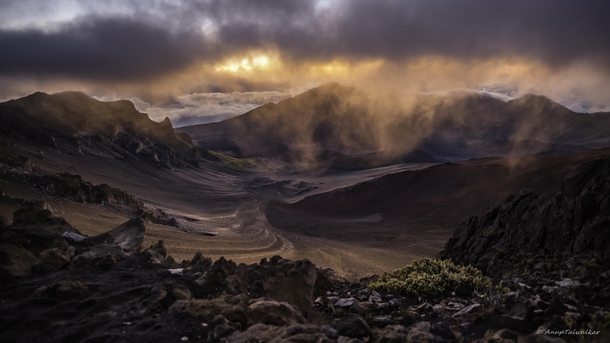 Sunrise at Haleakala crater Hawaii 
