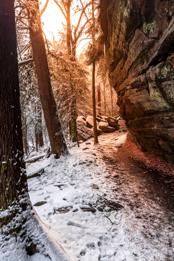 Sunrise at Virginia Kendall Ledges in Cuyahoga Valley National Park OH 