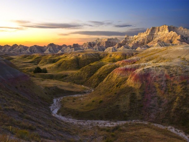 Sunrise Badlands National Park South Dakota 