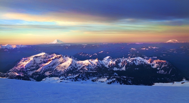Sunrise from Camp Muir Mt Rainier Washington 