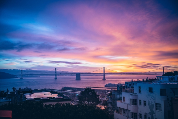 Sunrise from Telegraph Hill San Francisco xpost from rsanfrancisco by ucaliform