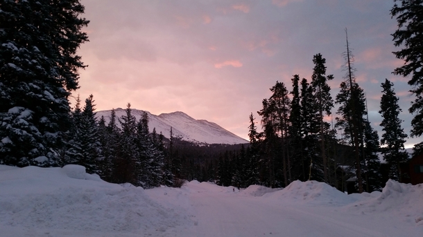 Sunrise taken in front of my house this morning Breckenridge CO  x