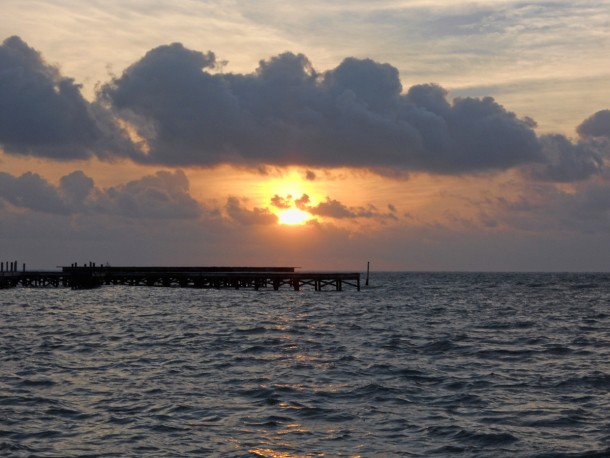 Sunset  Ambergris Caye Belize 