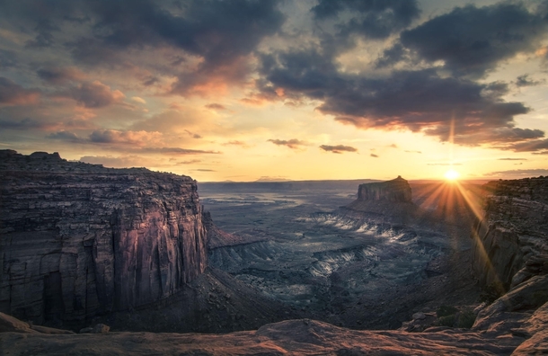 Sunset at Canyonlands National Park UT  by Vinci Palad