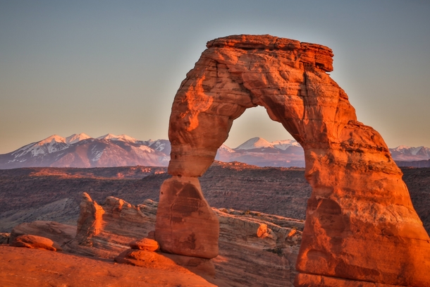 Sunset at Delicate Arch Arches National Park Utah  x