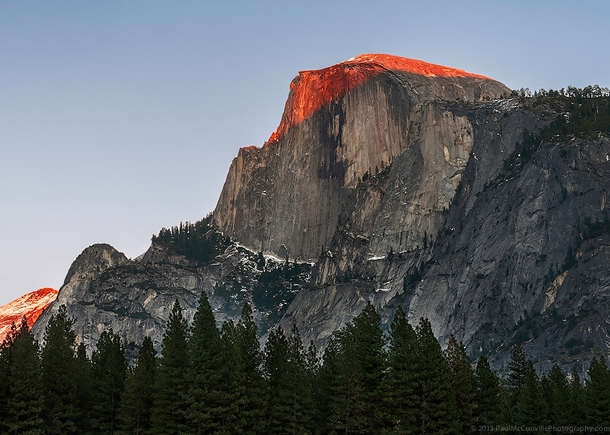 Sunset at Half Dome Yosemite National Park 