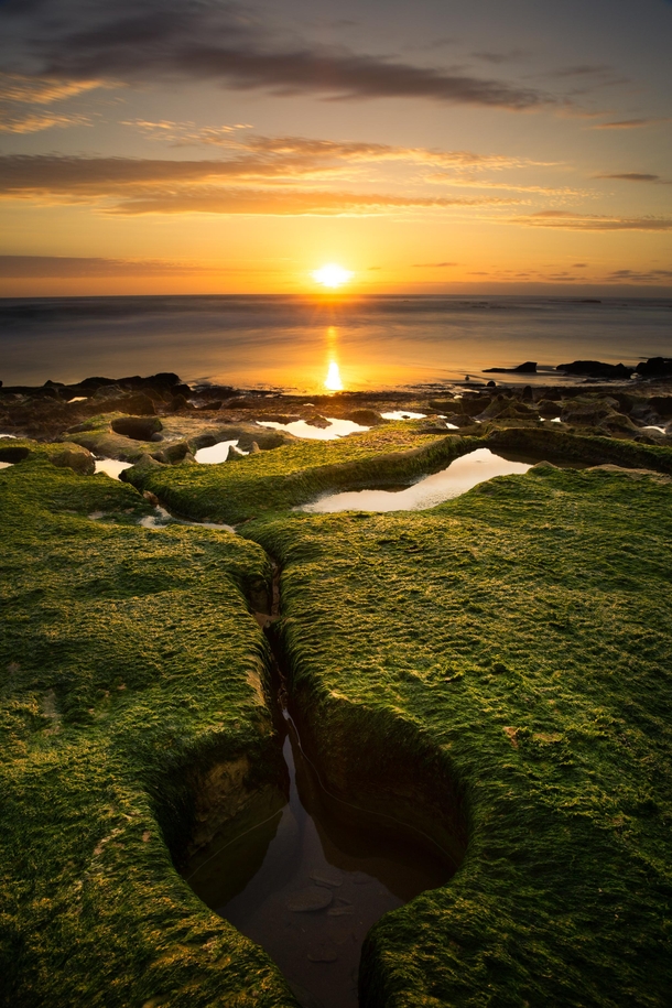 Sunset at Sorrento Ocean Beach Mornington Peninsula AU - 