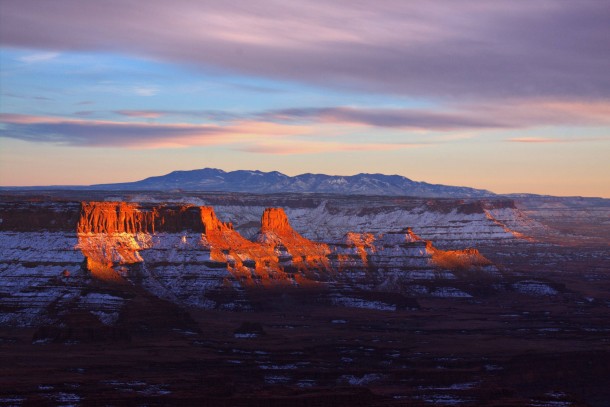 Sunset at the Canyonlands in Utah 