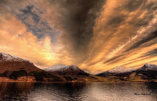 Sunset clouds Jlster Norway  by Rune Askeland