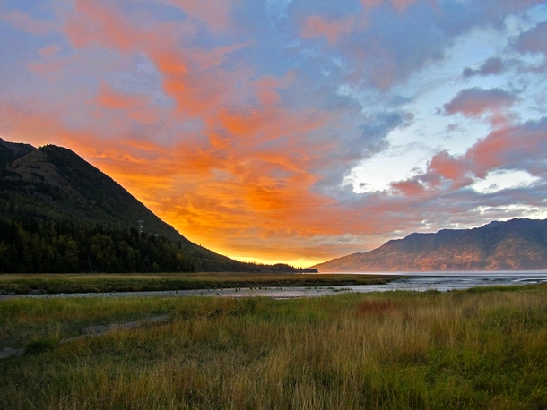 Sunset from Hope Alaska 