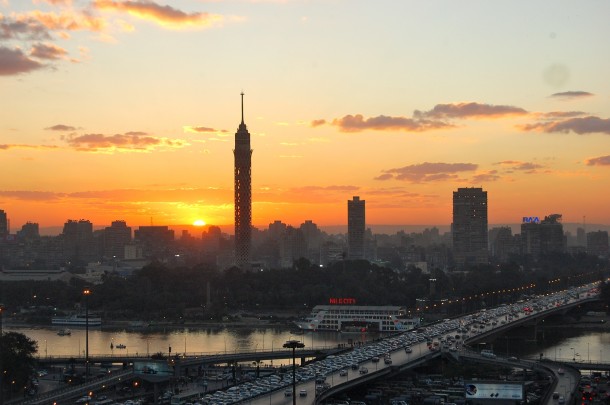 Sunset in Cairo January  
