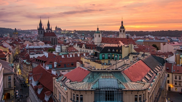 Sunset in Prague 