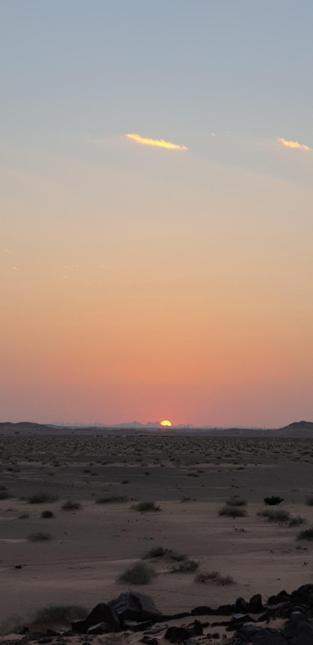 Sunset on the city Saudi Arabia 