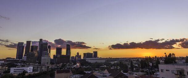Sunset over Downtown Los Angeles 