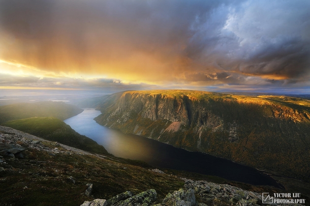 Sunset over ten miles pond - Victor Liu Gros Morne  xpost from rTrueNorthPictures