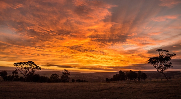 Sunset over the Fleurieu Peninsula South Australia 