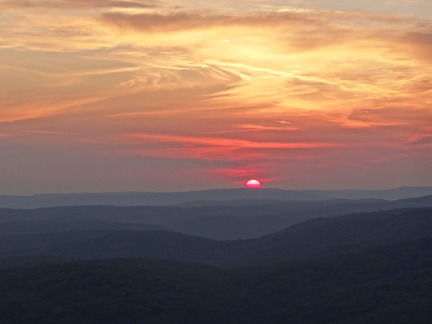 Sunset over the Ozark Mountains 