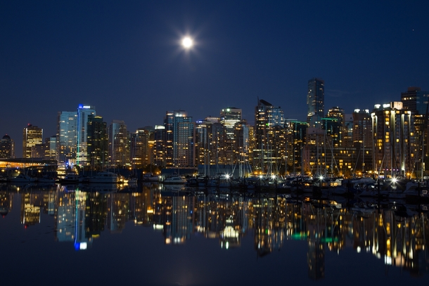 Supermoon Vancouver BC 