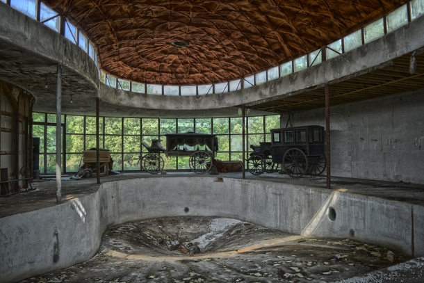Swimming pool of a strange abandoned house in Ontario Canada  by CrazyCarClub