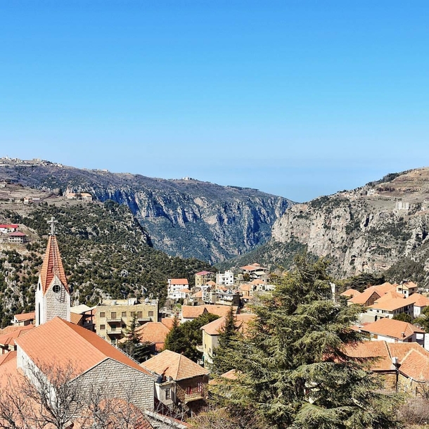 Switzerland in the Middle East Historic Hasroun Perched on the Edge of the Qadisha Valley Lebanon - 