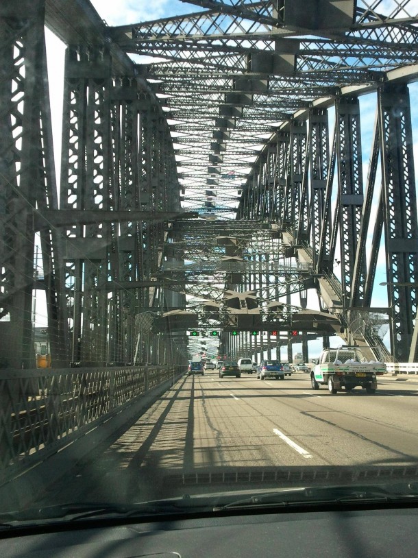 Sydney Harbour Bridge as seen from the inside for those of you who have not driven across it 