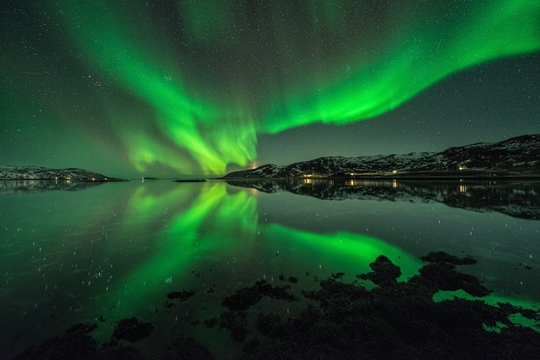 Symphony of Light - the Aurora Borealis over Troms Norway  photo by Raymond Hoffmann